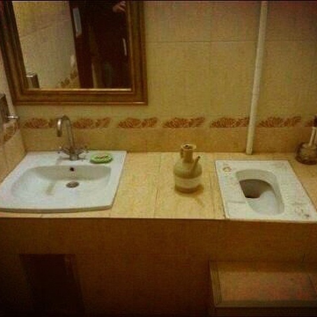Don't mix up where you wash up & where you wash down #toilet #fail #HabaLdotCom
#هبل_دوت_كوم