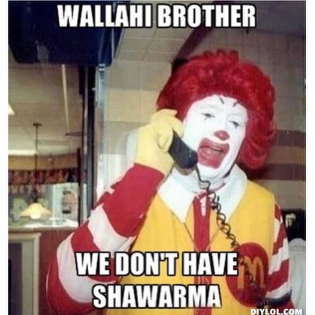 #mcdonalds says no #shawarma #mcdees #ronald #habal #هبل
#HabaLdotCom
#هبل_دوت_كوم