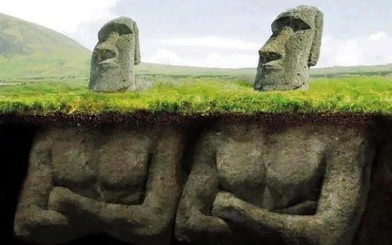 That's what's really #under the #easterisland #monuments #habal #هبل #habaldotcom