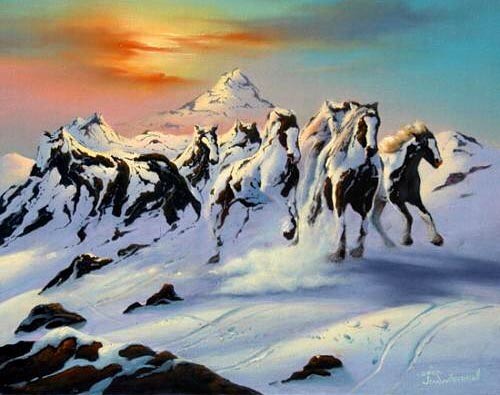 #mountain #horses #art #win #habal #هبل #habaldotcom