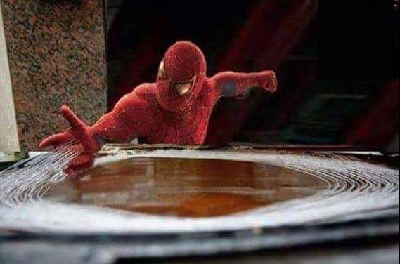 #Spider-Man demonstrating his #cooking skills #habal #هبل #habaldotcom